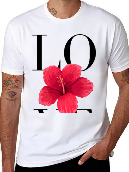Love Hibiscus Graphic Tee - Black