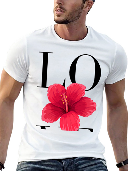 Love Hibiscus Graphic Tee - Black