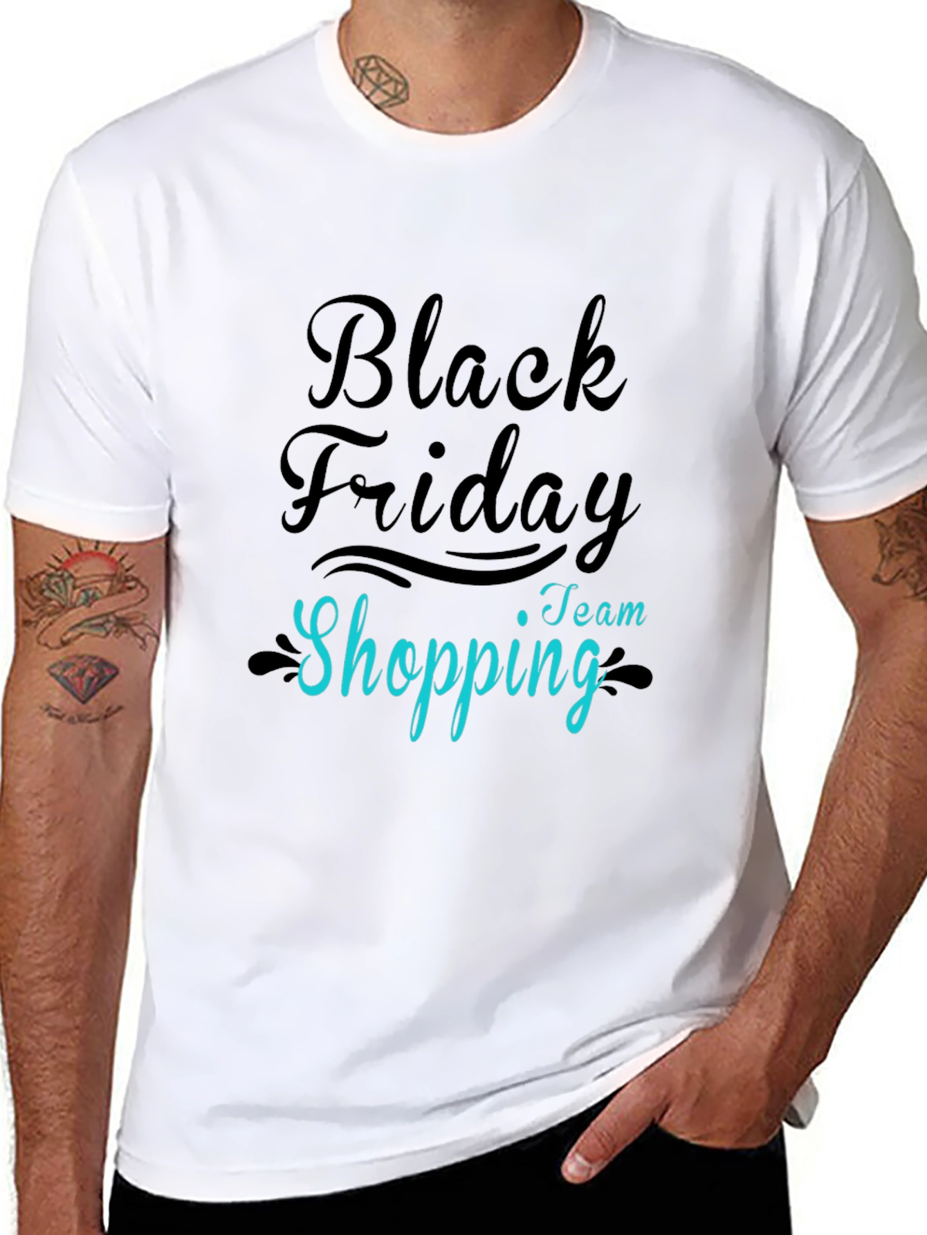 Black Friday Team Shopping Black Tee