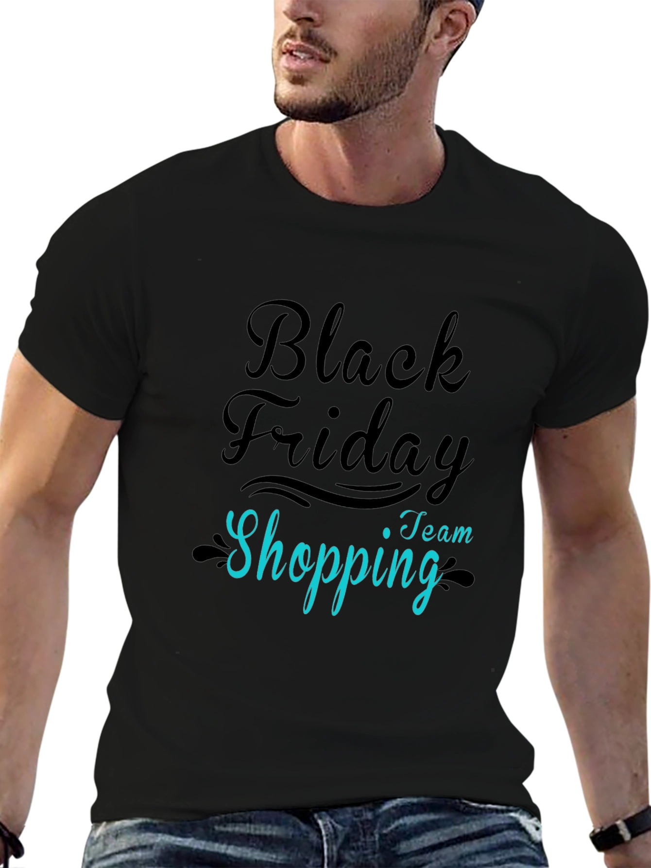 Black Friday Team Shopping Black Tee
