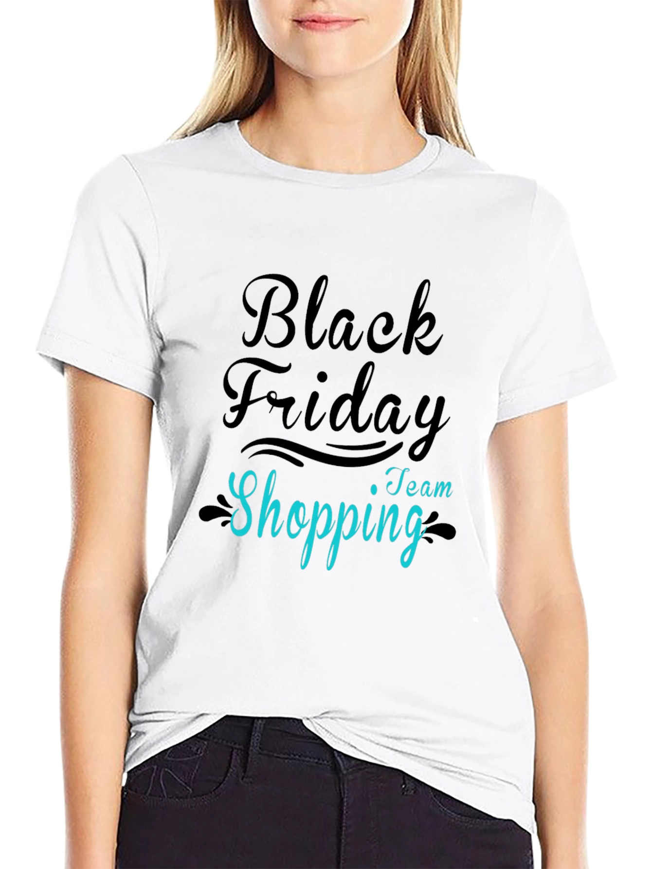 Black Friday Team Shopping Black Tee