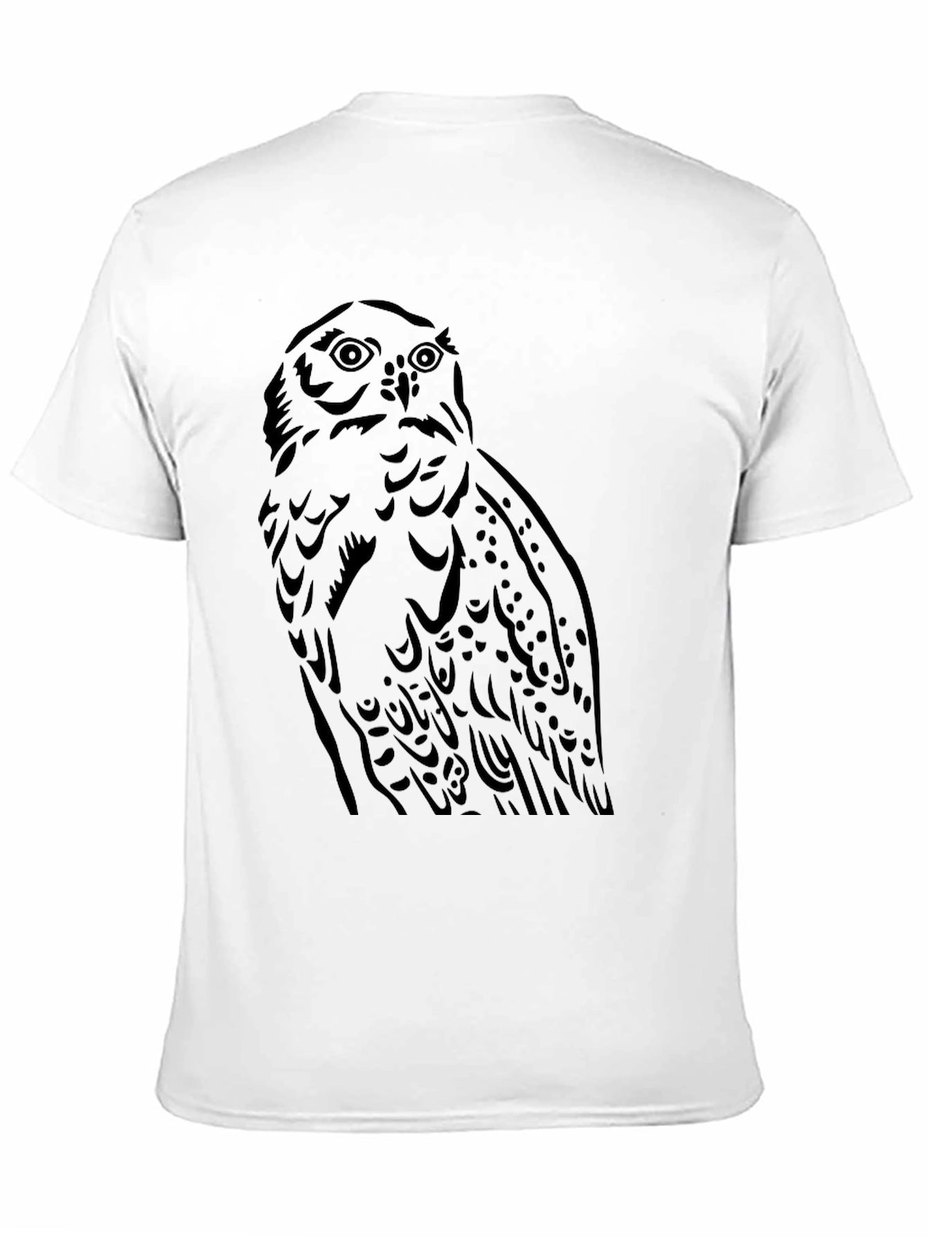 Owl Graphic Tee - Mens Black Cotton T-Shirt