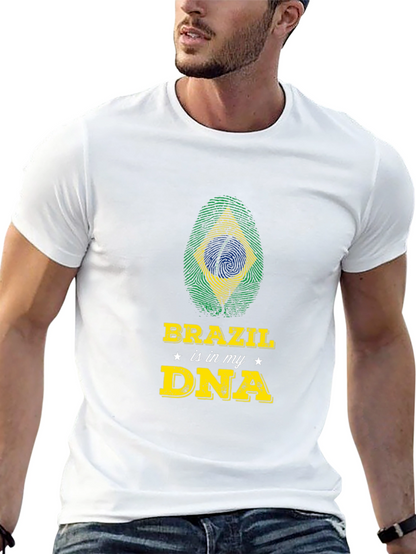 Brazil in my DNA T-Shirt - Black Graphic Tee