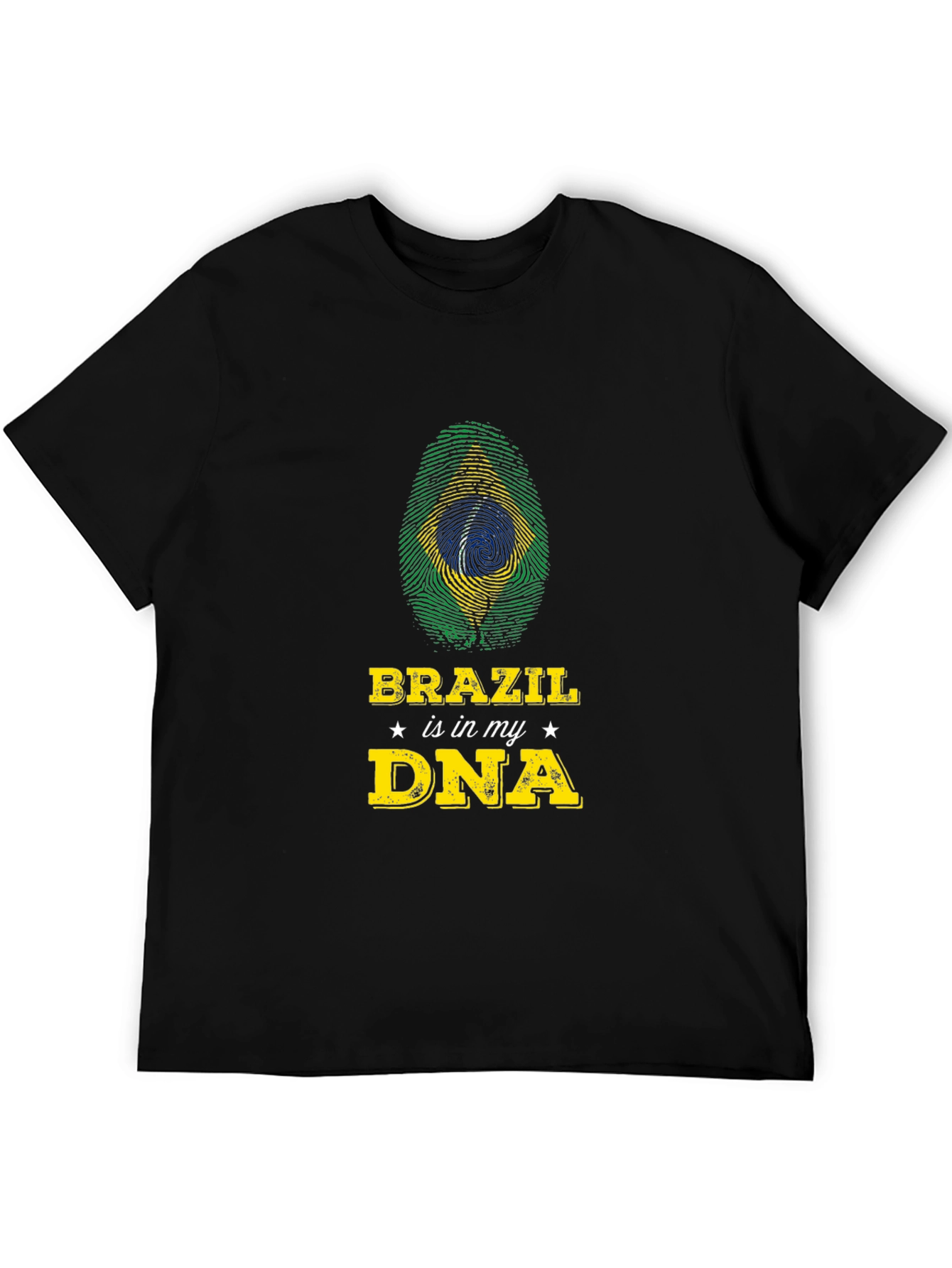 Brazil in my DNA T-Shirt - Black Graphic Tee