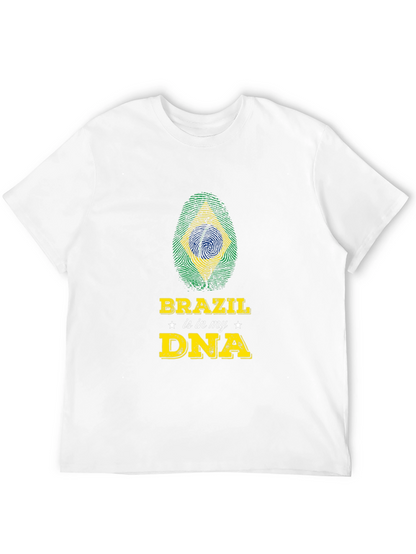 Brazil in my DNA T-Shirt - Black Graphic Tee
