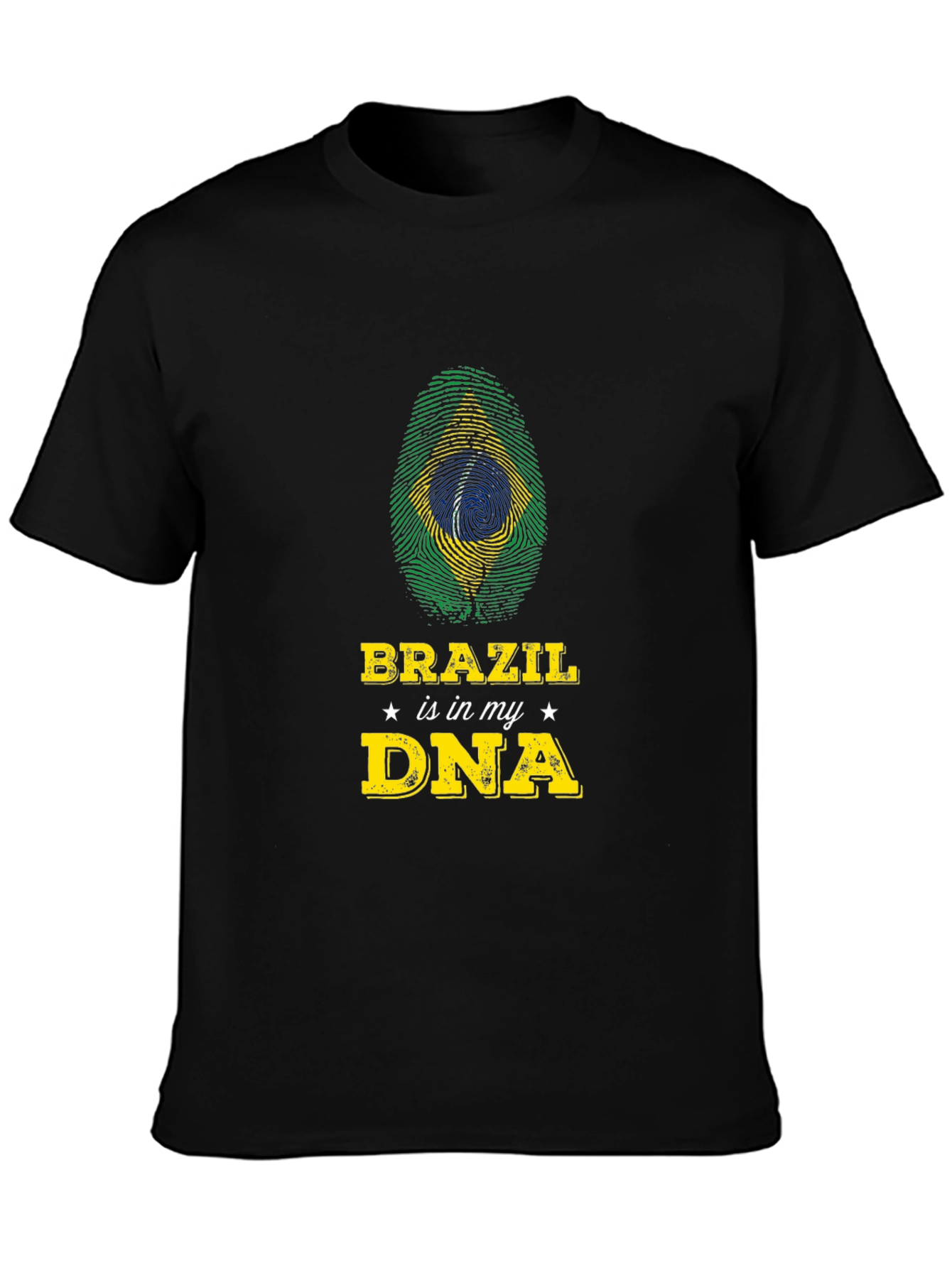 Brazil in my DNA T-Shirt - Black Graphic Tee