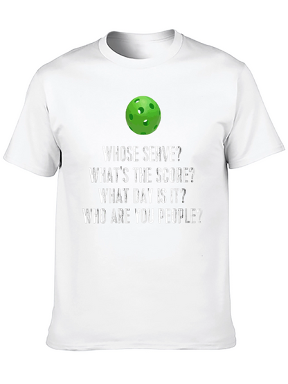 Pickleball T-Shirt: Whose Serve? Funny Pickleball Tee