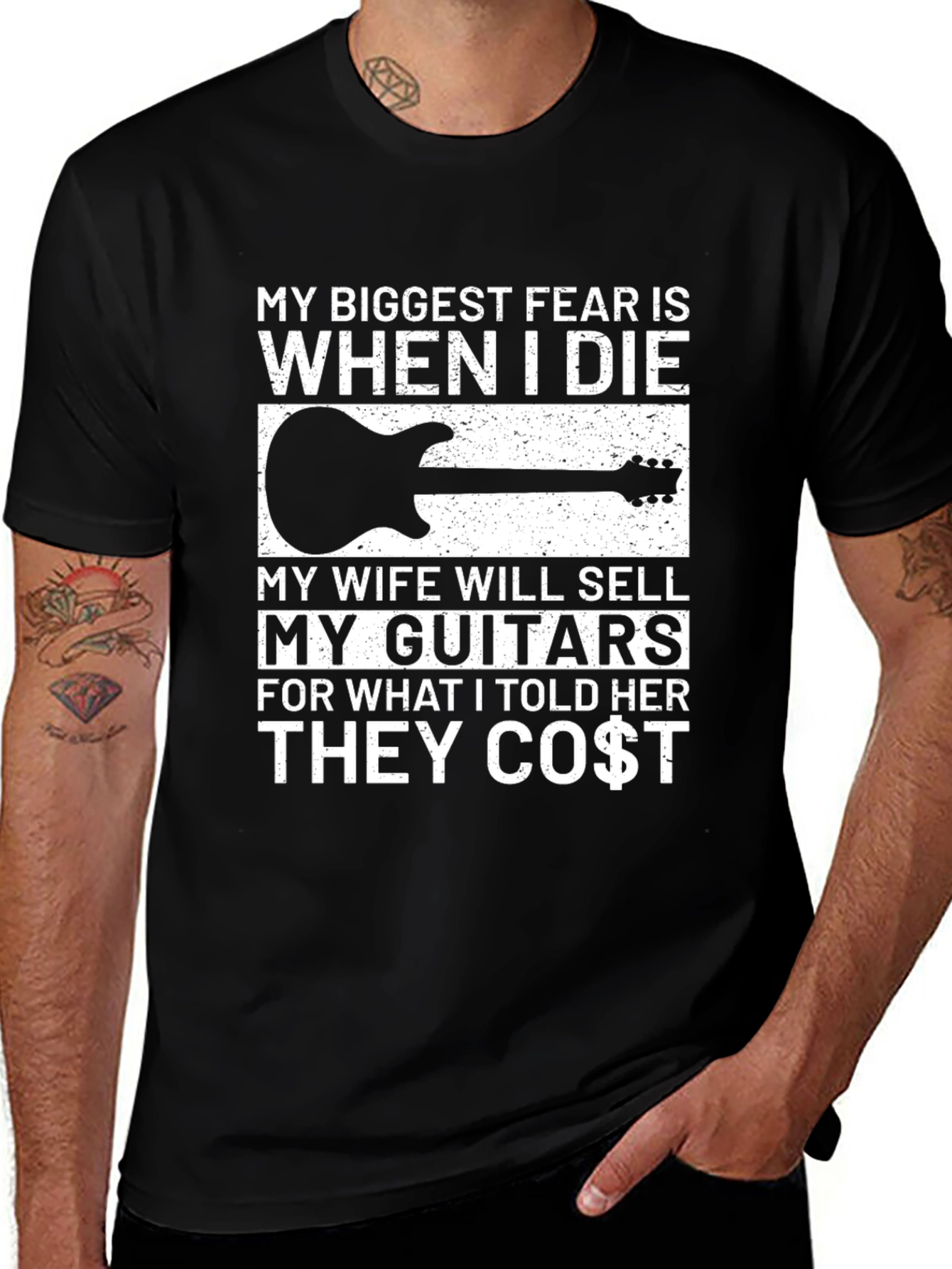 Funny Guitarist T-Shirt - My Biggest Fear Joke Tee