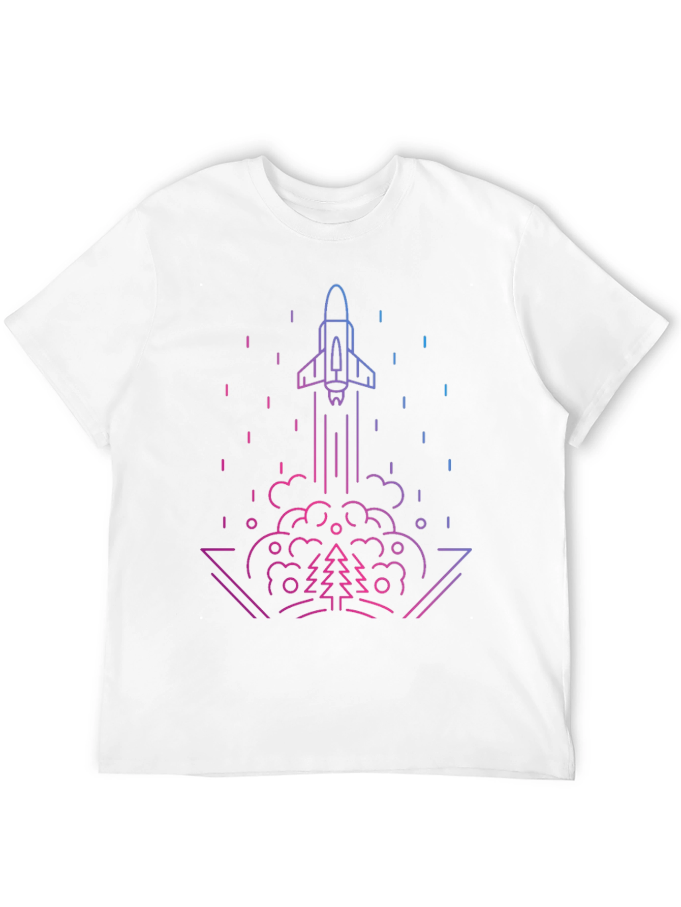 Rocket Launch Graphic Tee - Gradient Design