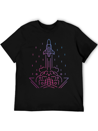 Rocket Launch Graphic Tee - Gradient Design
