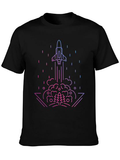 Rocket Launch Graphic Tee - Gradient Design
