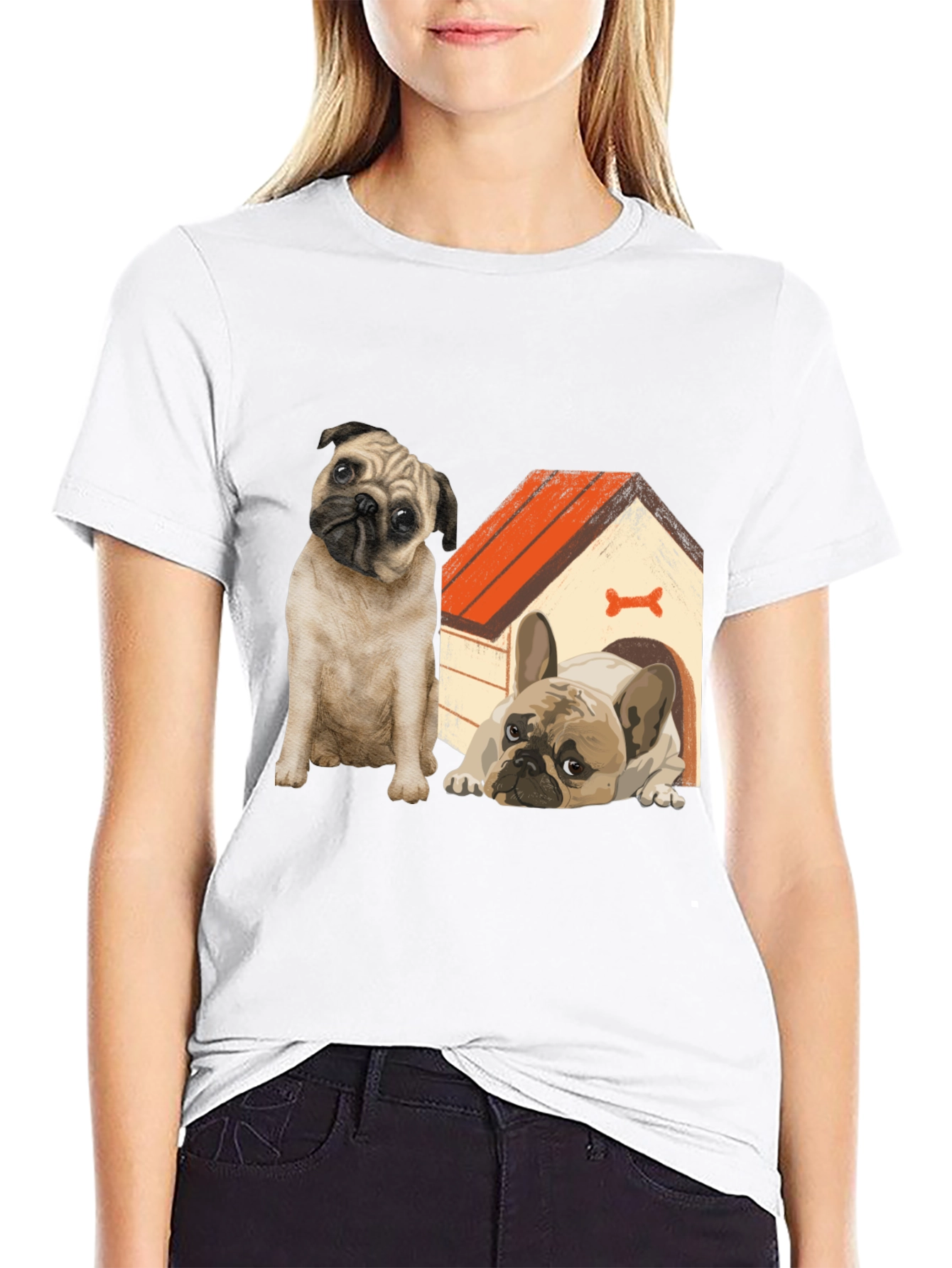Dog Lover T-Shirt: Pug & French Bulldog Design
