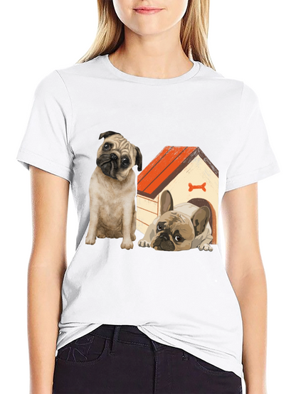 Dog Lover T-Shirt: Pug & French Bulldog Design
