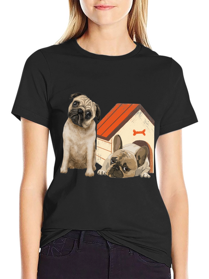 Dog Lover T-Shirt: Pug & French Bulldog Design