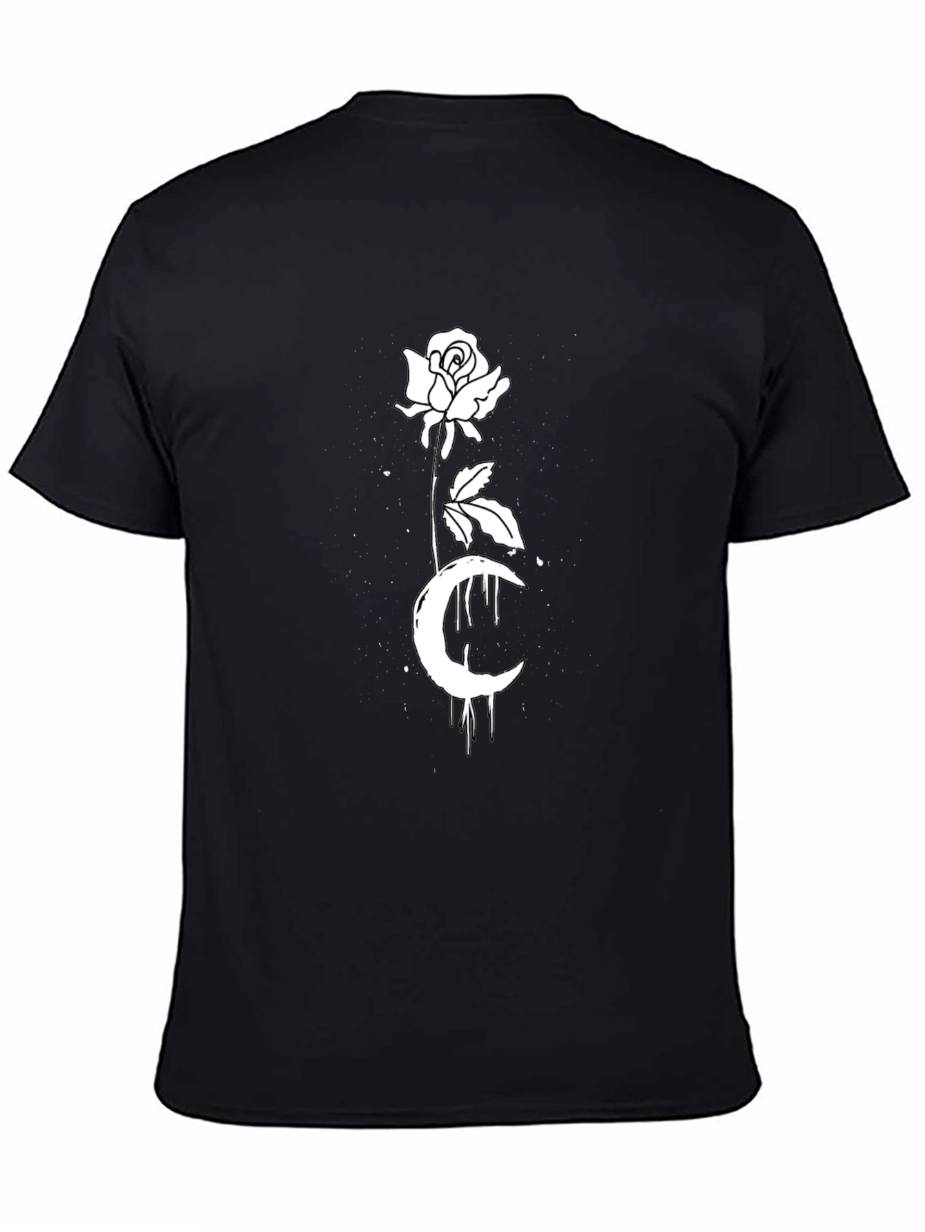 Rose Moon Graphic Tee - Black