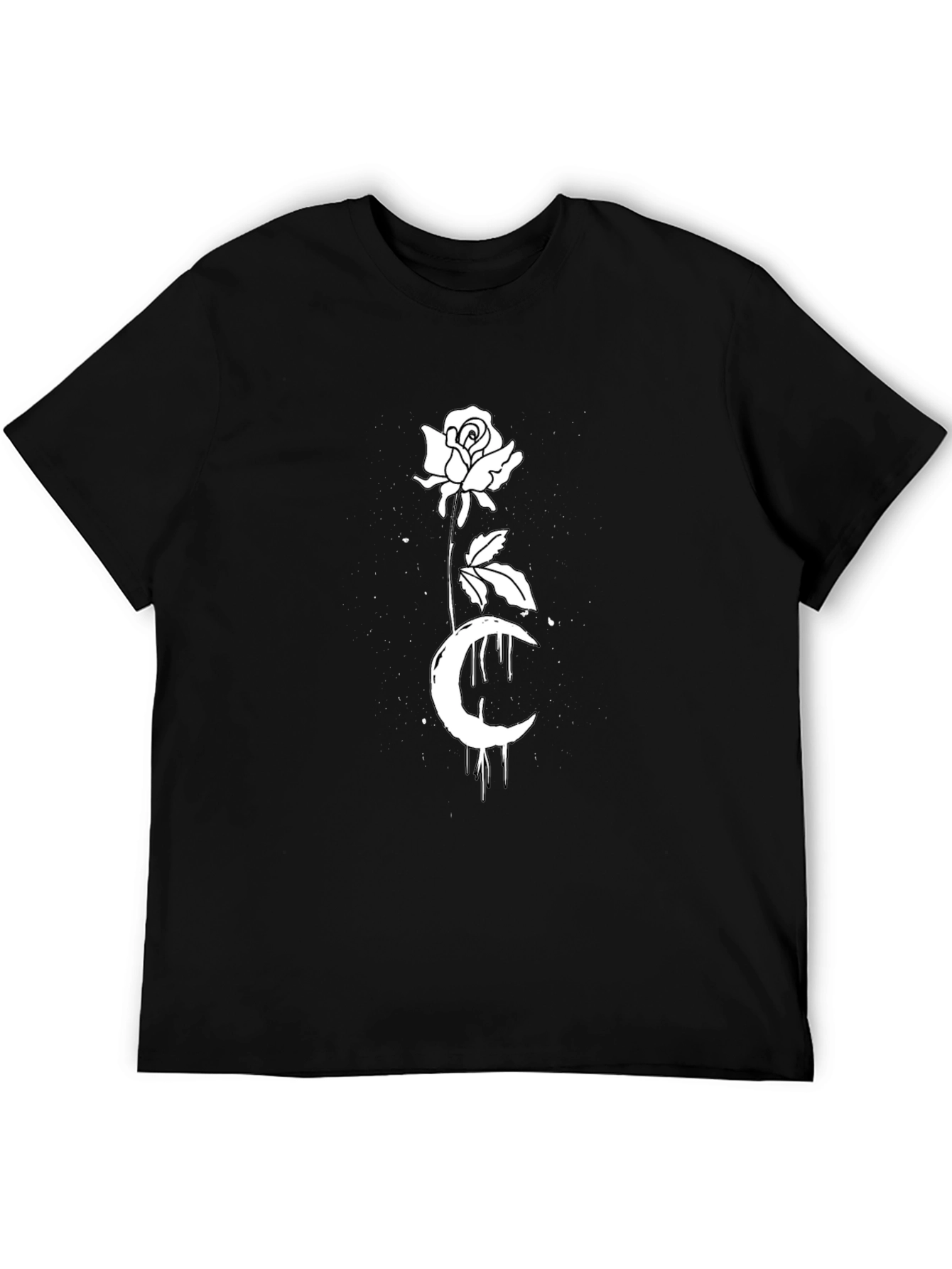 Rose Moon Graphic Tee - Black