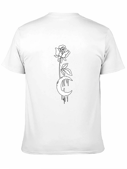 Rose Moon Graphic Tee - Black
