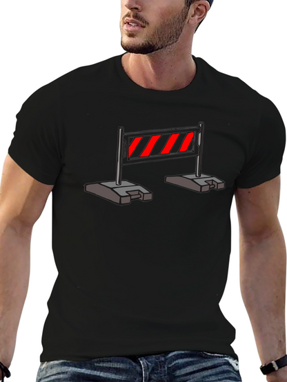 Construction Barrier T-Shirt - Caution Stripes