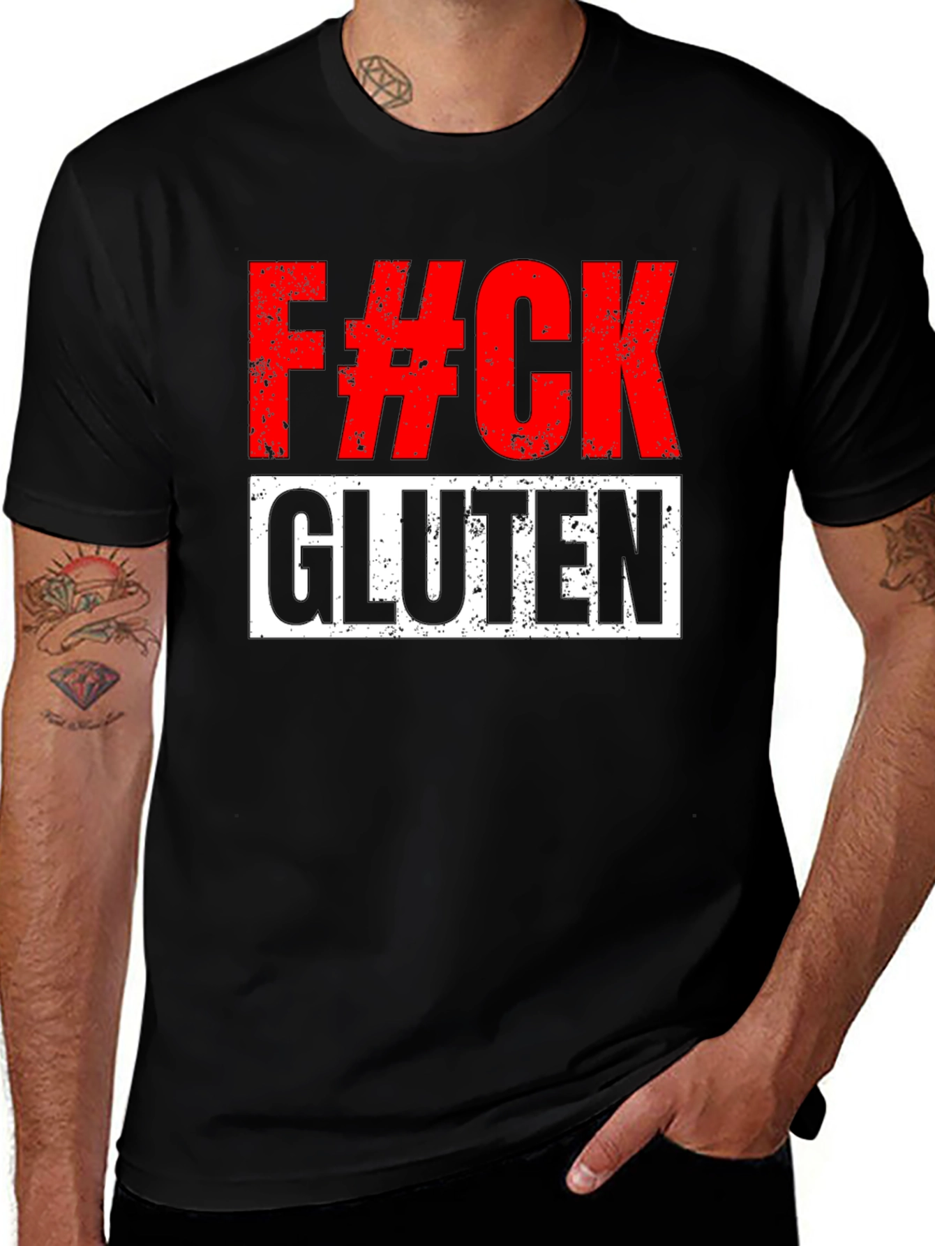 F#CK Gluten Graphic T-Shirt - Bold Statement Tee