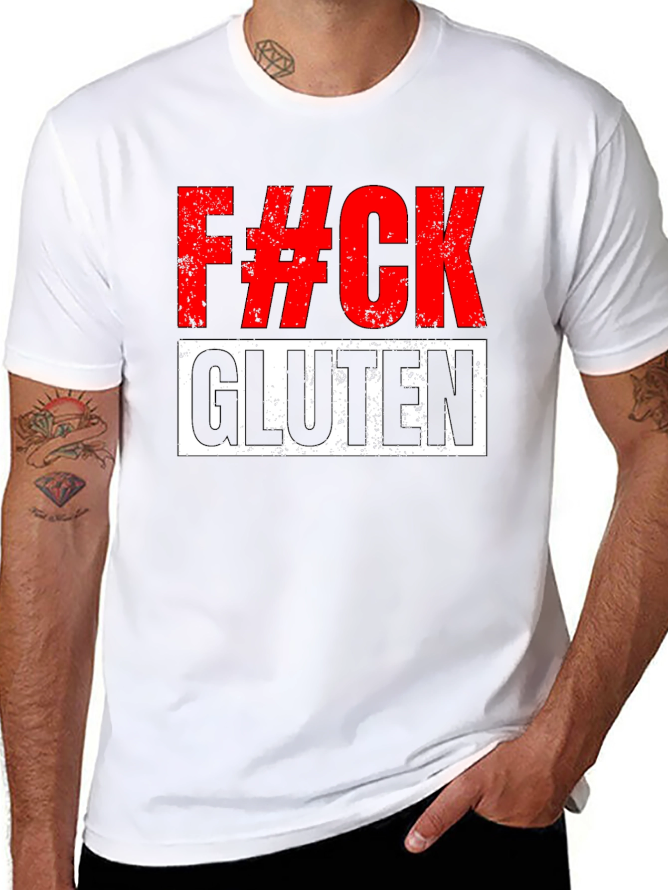 F#CK Gluten Graphic T-Shirt - Bold Statement Tee