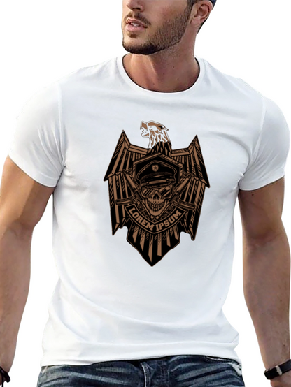 Skull Eagle Graphic Tee - Mens Black T-Shirt