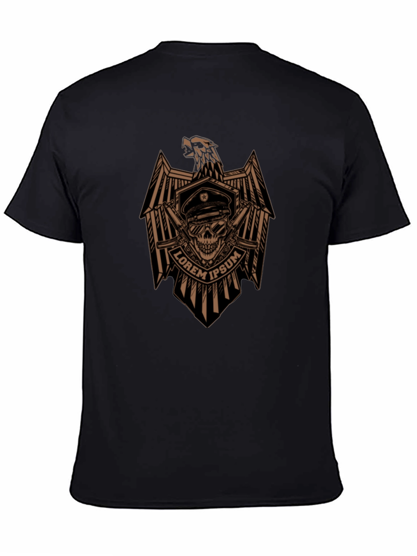 Skull Eagle Graphic Tee - Mens Black T-Shirt