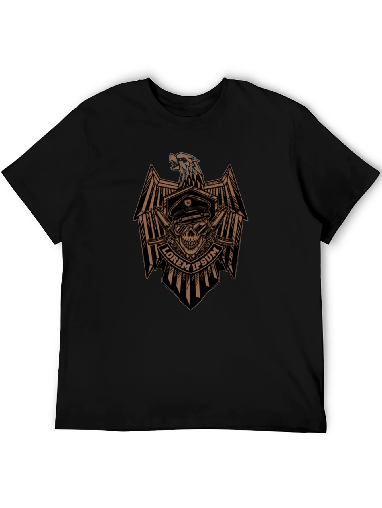 Skull Eagle Graphic Tee - Mens Black T-Shirt