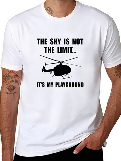 Skys Not The Limit Helicopter Graphic Tee