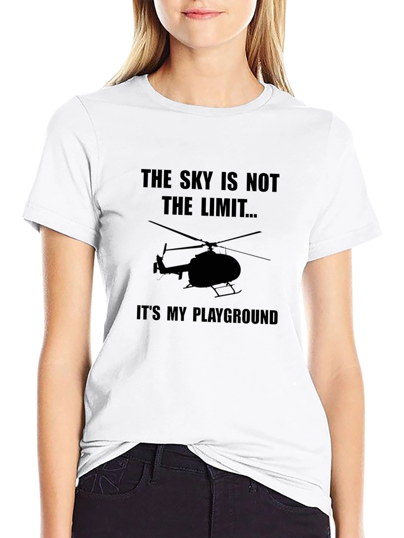 Skys Not The Limit Helicopter Graphic Tee