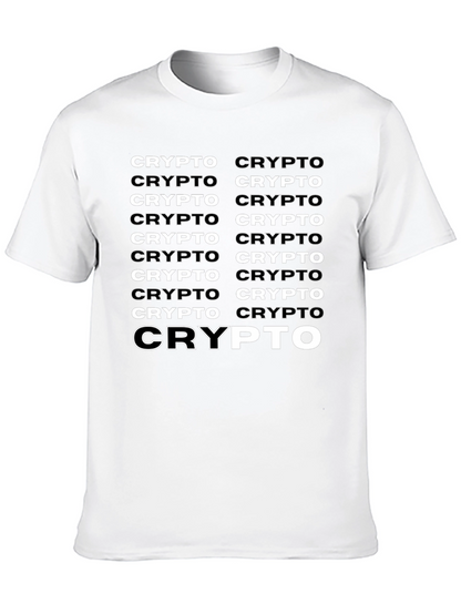 Crypto Black T-Shirt - Repeating Design