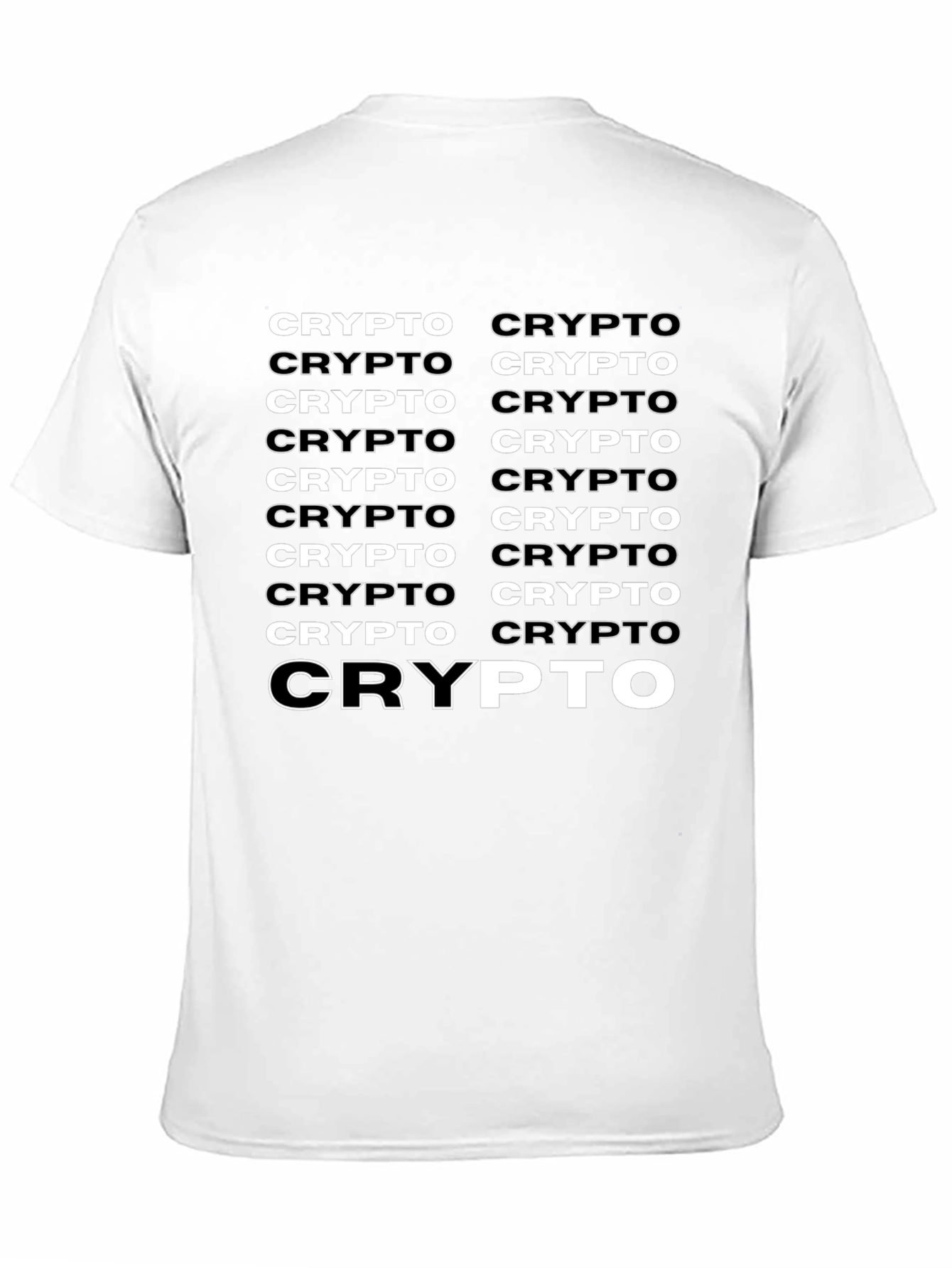 Crypto Black T-Shirt - Repeating Design
