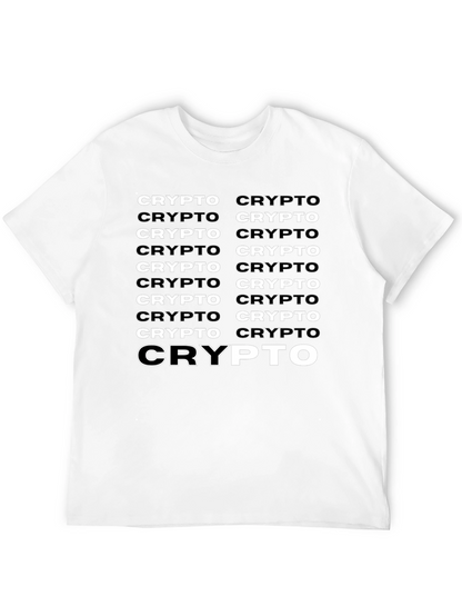 Crypto Black T-Shirt - Repeating Design