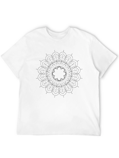 Mandala Graphic Tee - Soft Black Cotton T-Shirt