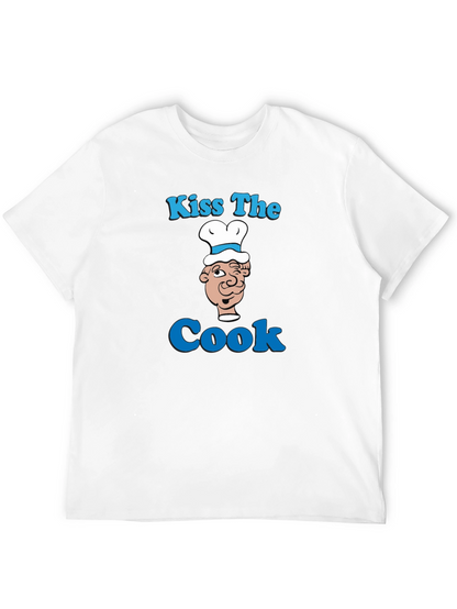 Kiss The Cook Graphic T-Shirt - Funny Chef Tee