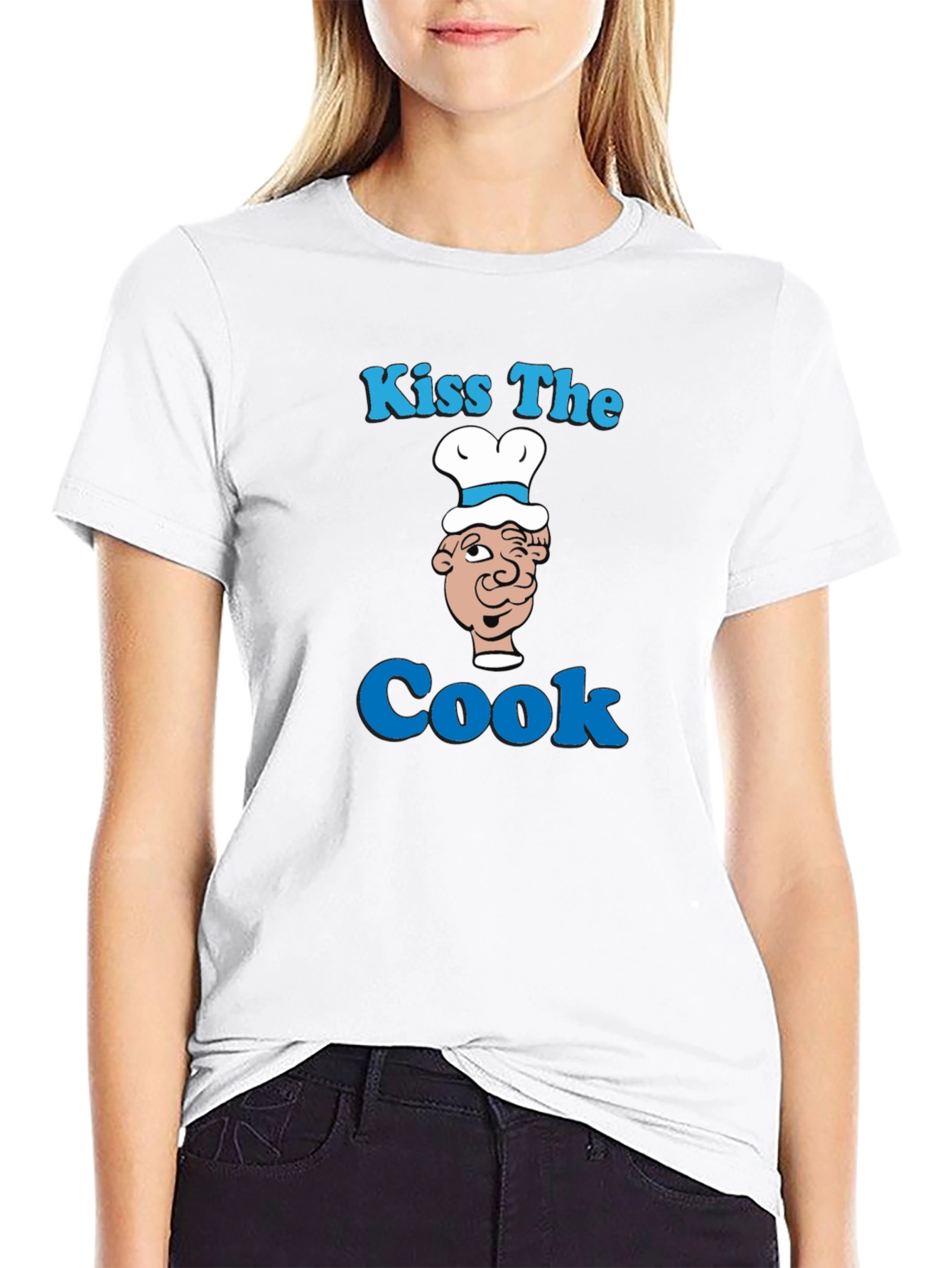 Kiss The Cook Graphic T-Shirt - Funny Chef Tee