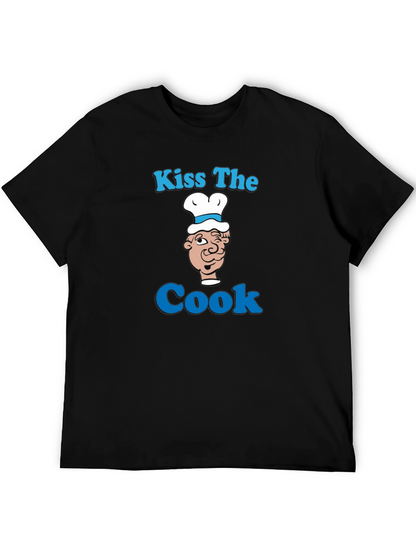 Kiss The Cook Graphic T-Shirt - Funny Chef Tee