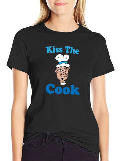 Kiss The Cook Graphic T-Shirt - Funny Chef Tee