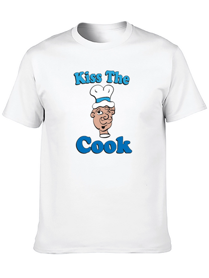 Kiss The Cook Graphic T-Shirt - Funny Chef Tee