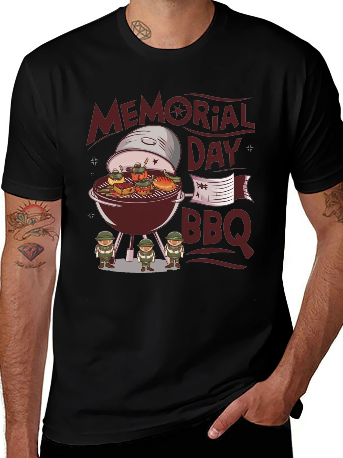 Memorial Day BBQ Graphic T-Shirt