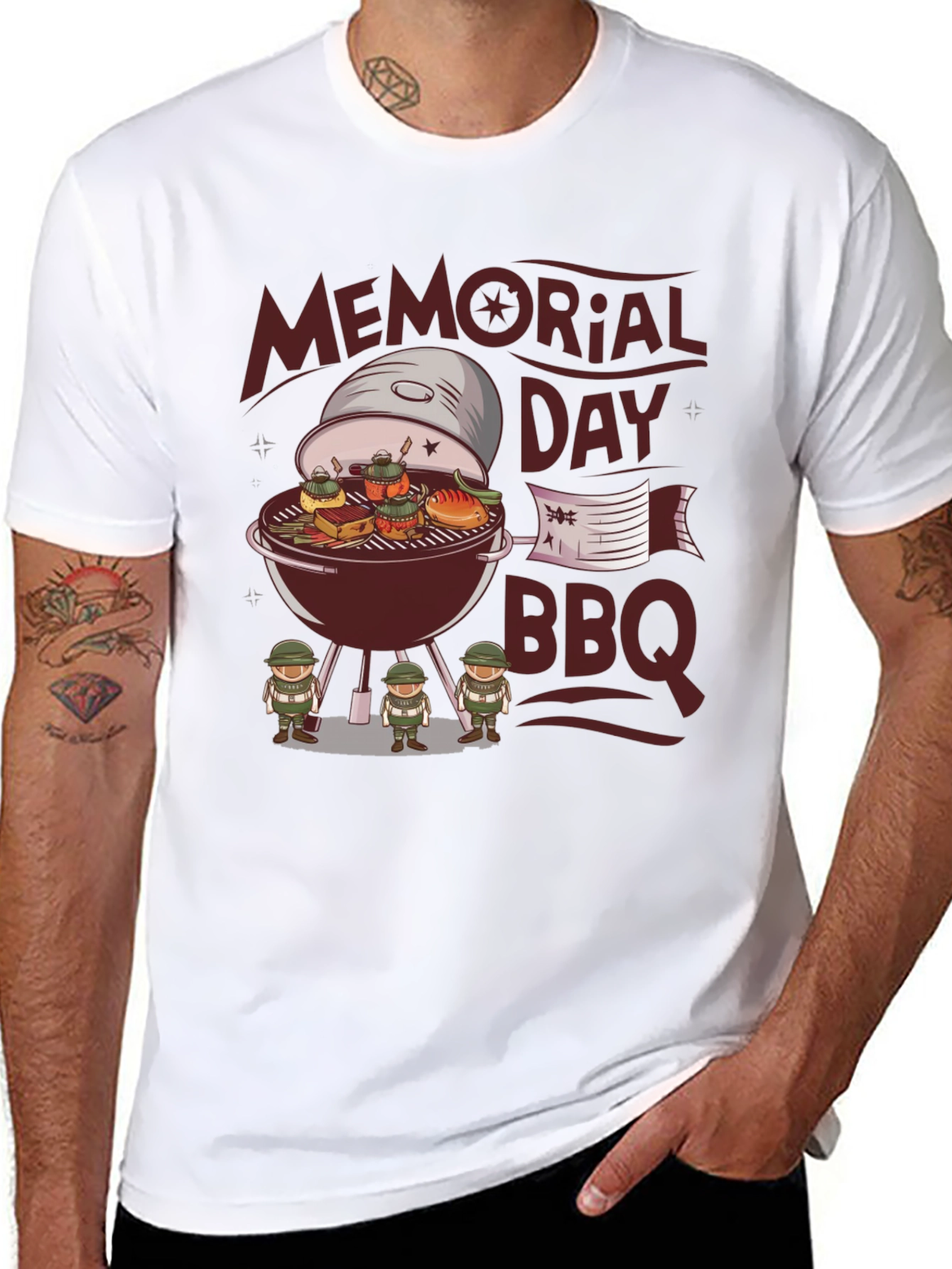 Memorial Day BBQ Graphic T-Shirt