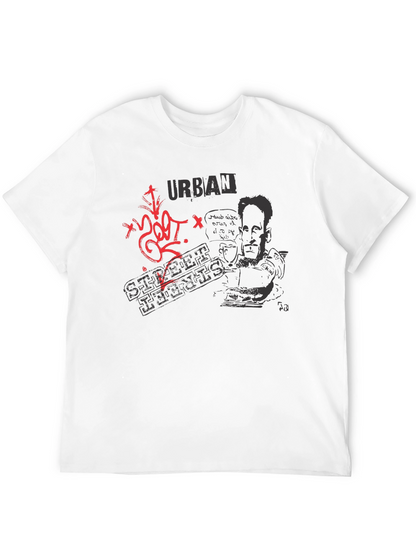 Urban Street Style Graphic Tee - Black