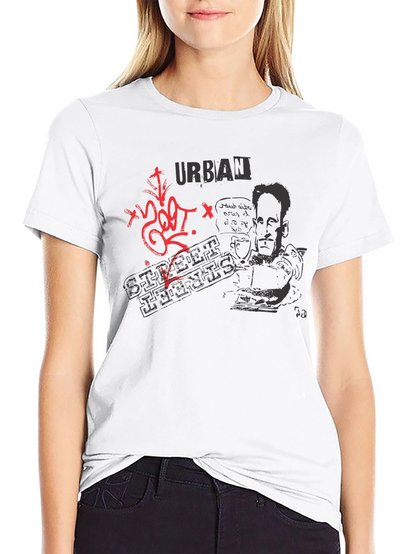 Urban Street Style Graphic Tee - Black