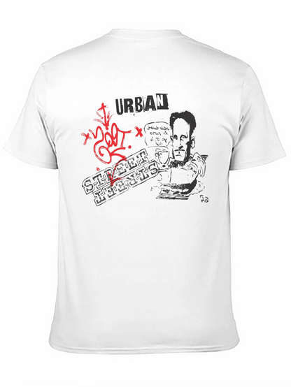 Urban Street Style Graphic Tee - Black