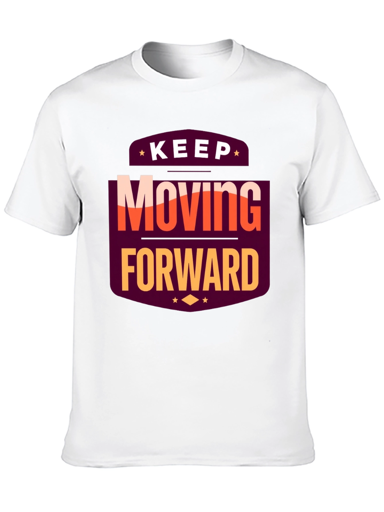 Motivational T-Shirt: Keep Moving Forward Black Tee