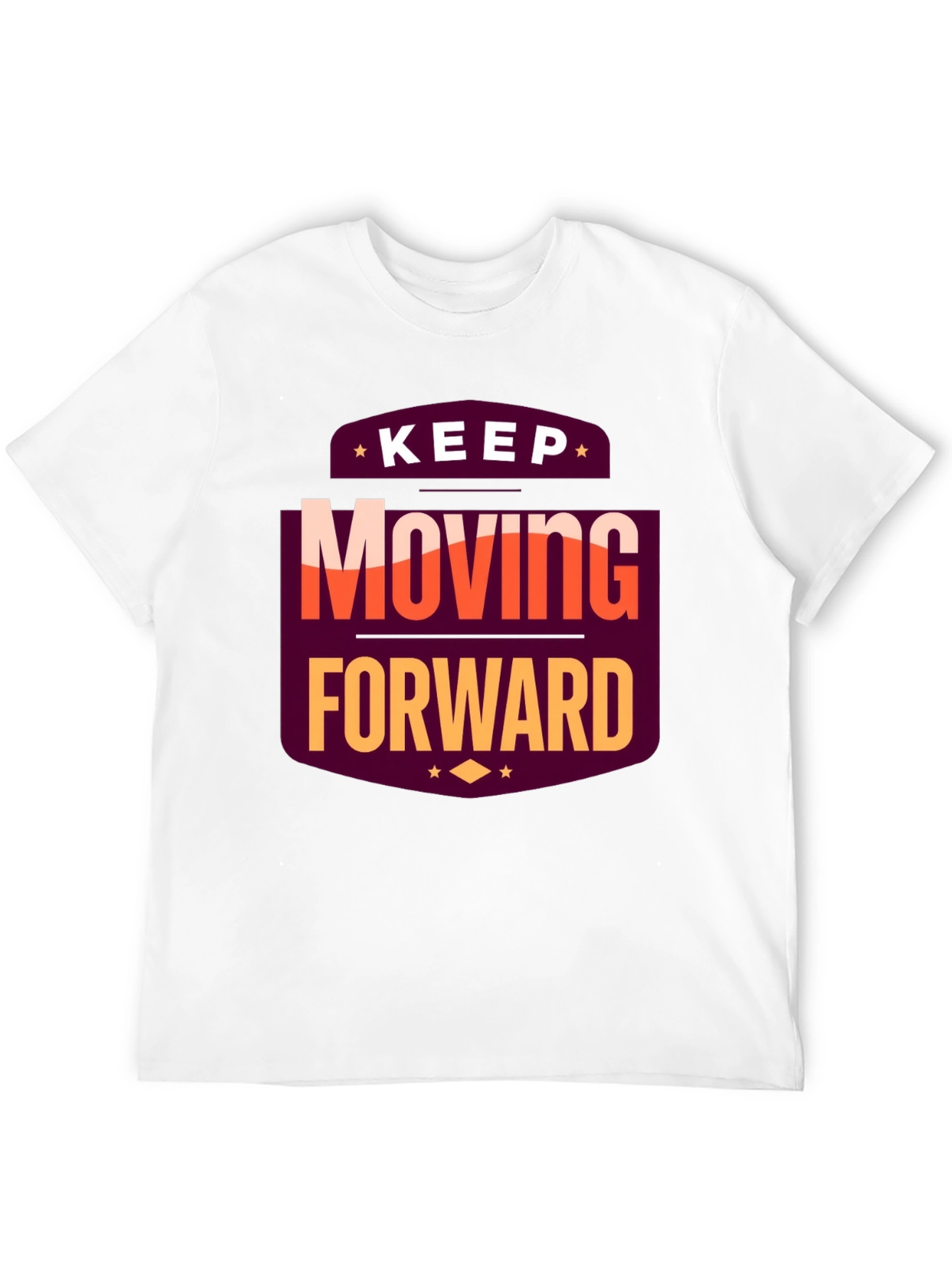 Motivational T-Shirt: Keep Moving Forward Black Tee
