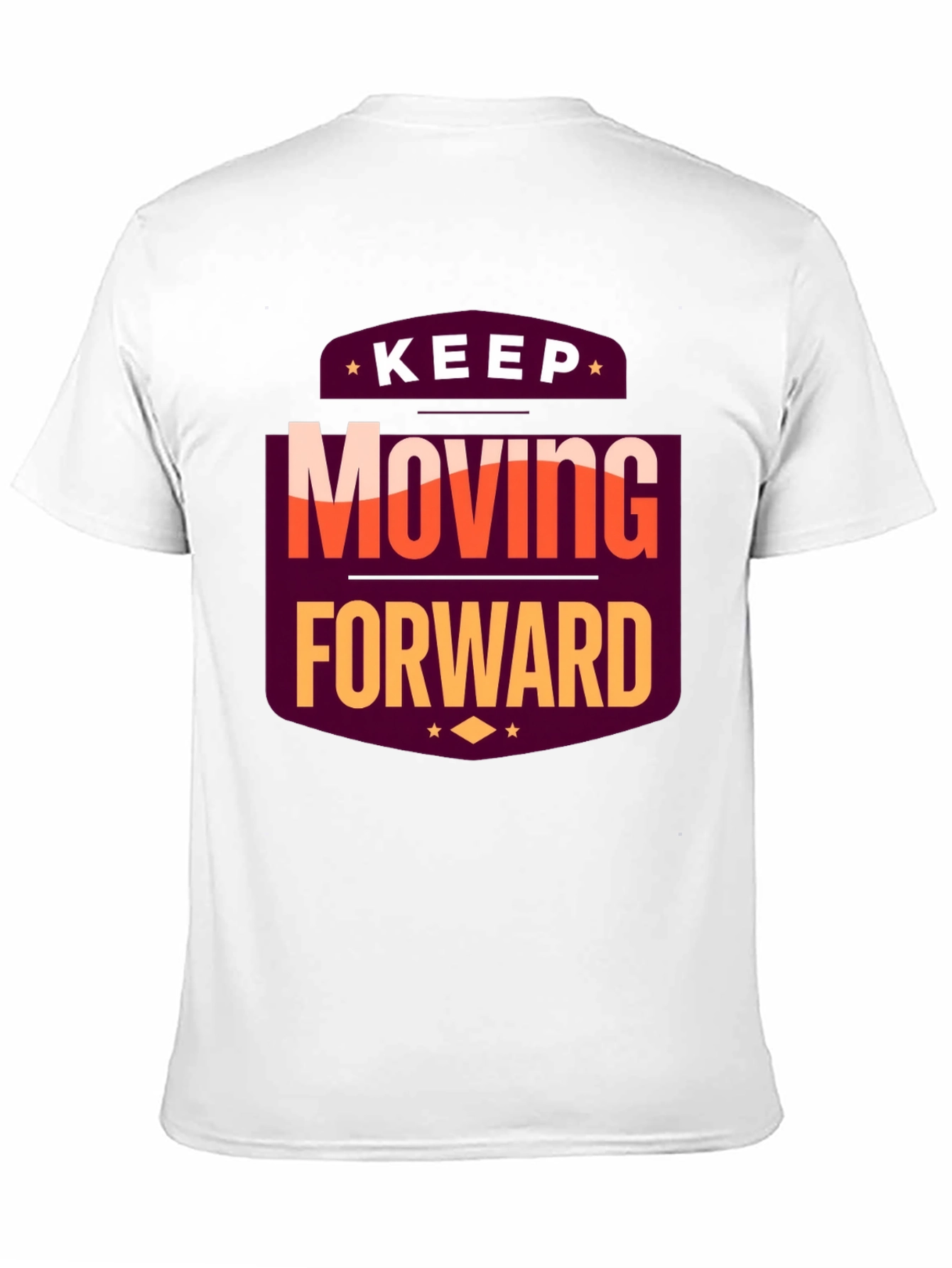 Motivational T-Shirt: Keep Moving Forward Black Tee