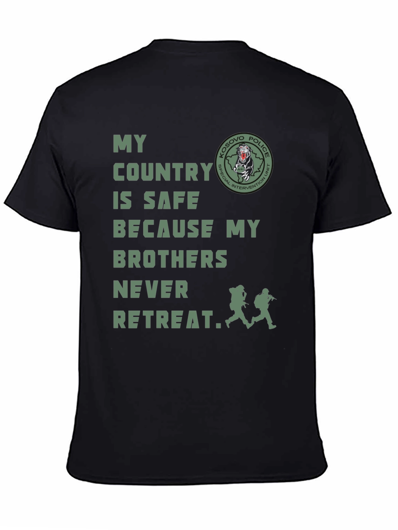 Kosovo Police Brothers Never Retreat T-Shirt