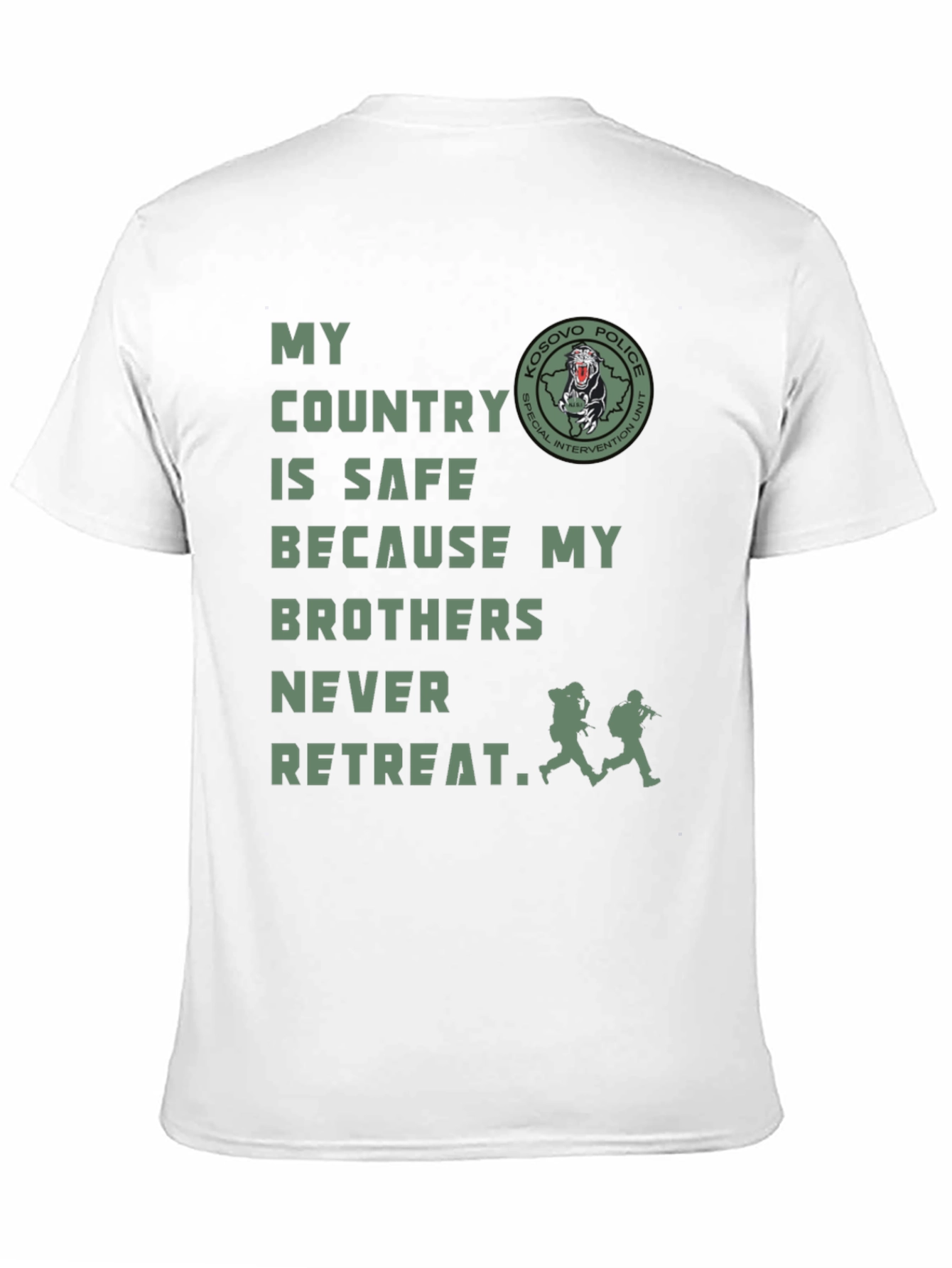 Kosovo Police Brothers Never Retreat T-Shirt