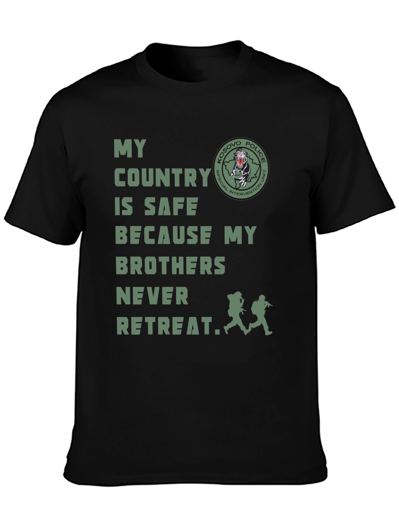 Kosovo Police Brothers Never Retreat T-Shirt