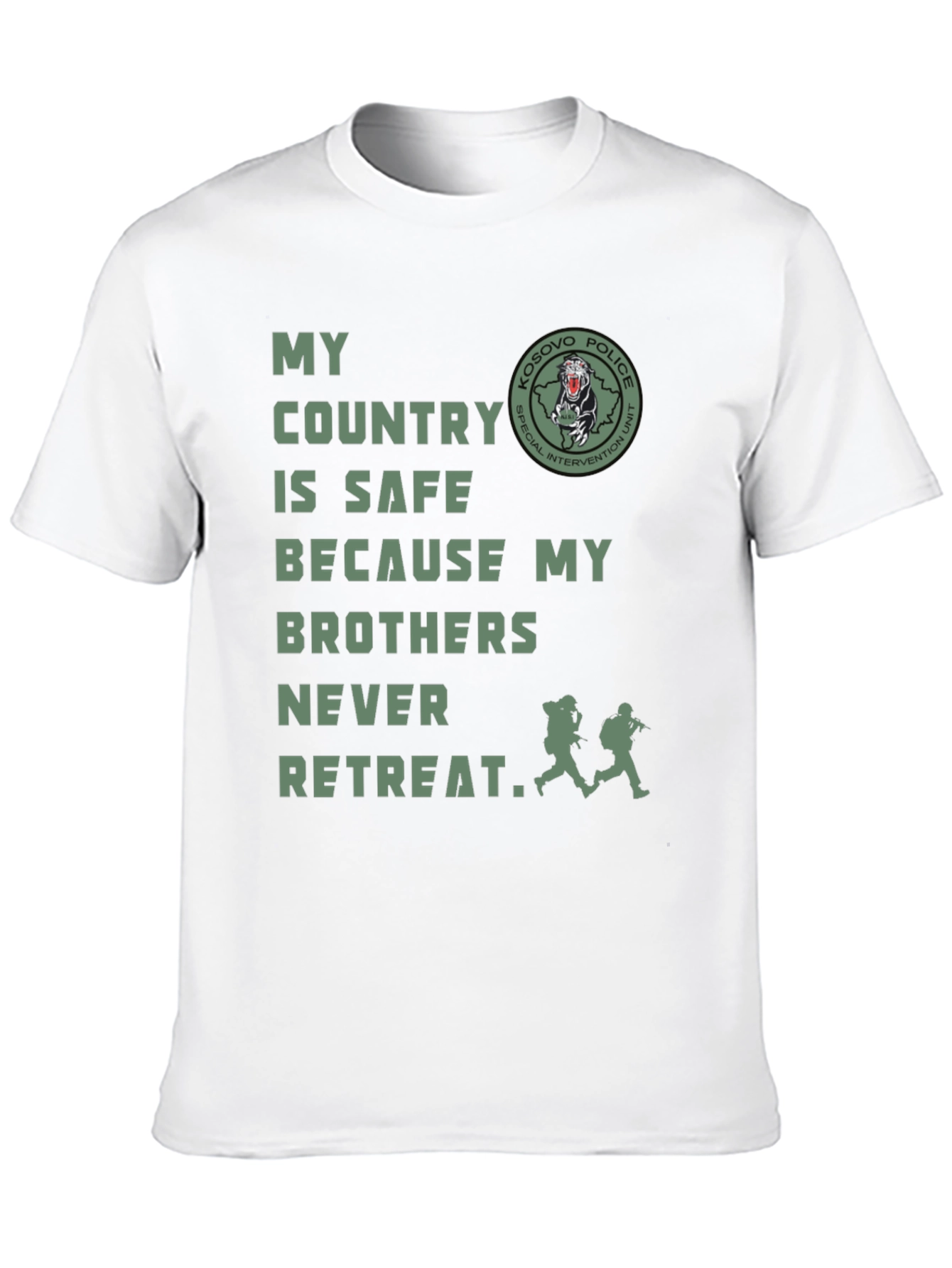 Kosovo Police Brothers Never Retreat T-Shirt